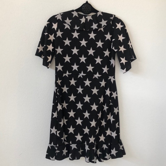 Pretty little Thing Cute Black Star Print Dress S - Picture 8 of 8